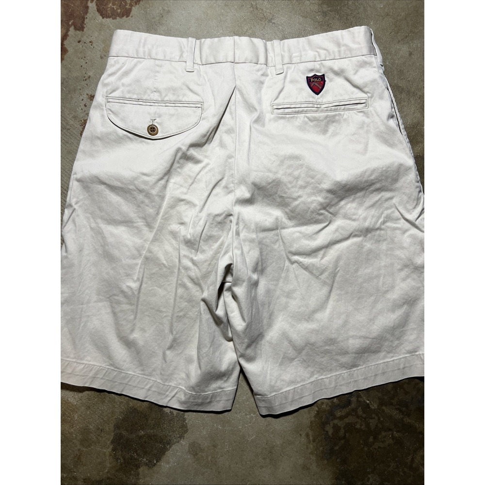 Polo Golf Ralph Lauren Fairway Cotton Chino Shorts Crest Pleated Front Size 30